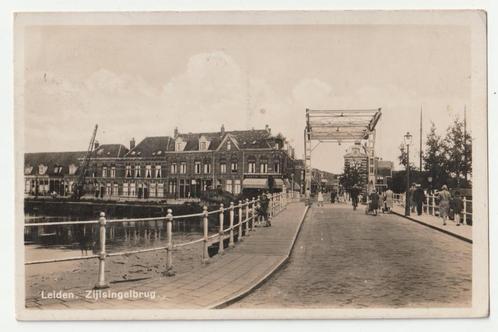 Leiden Zeilsingelbrug oude ansichtkaart 1936, Verzamelen, Ansichtkaarten | Nederland, Gelopen, Zuid-Holland, 1920 tot 1940, Verzenden