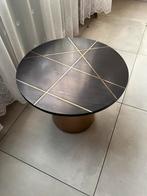 Marmer bijzettafel salontafel, Huis en Inrichting, Ophalen, 50 tot 100 cm, Rond, Zo goed als nieuw