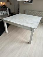 Robuuste vierkante eettafel 8-persoons, 150 tot 200 cm, 150 tot 200 cm, Ophalen of Verzenden, Zo goed als nieuw