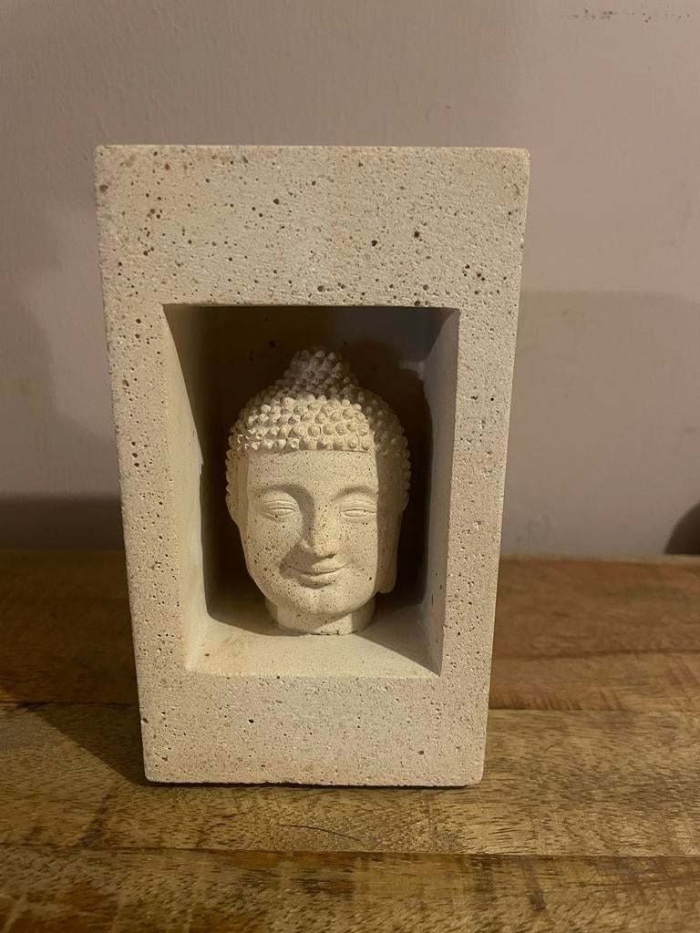 Zware Stenen Buddha Waxinelichthouder, Ophalen of Verzenden, Nieuw