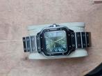Cartier santos large, Sieraden, Tassen en Uiterlijk, Horloges | Heren, Overige merken, Staal, Staal, Polshorloge