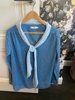 Blouse blauw met strik ceintuur merk 0039 Italy XL, Ophalen of Verzenden, Zo goed als nieuw, Maat 46/48 (XL) of groter, Blauw