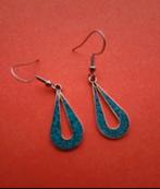 Vintage oorbellen Alpaca Mexico (Turquoise), Ophalen of Verzenden