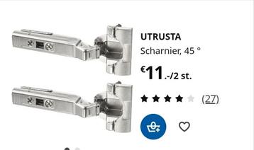 Utrusta scharnier 4 st voor Metod keuken