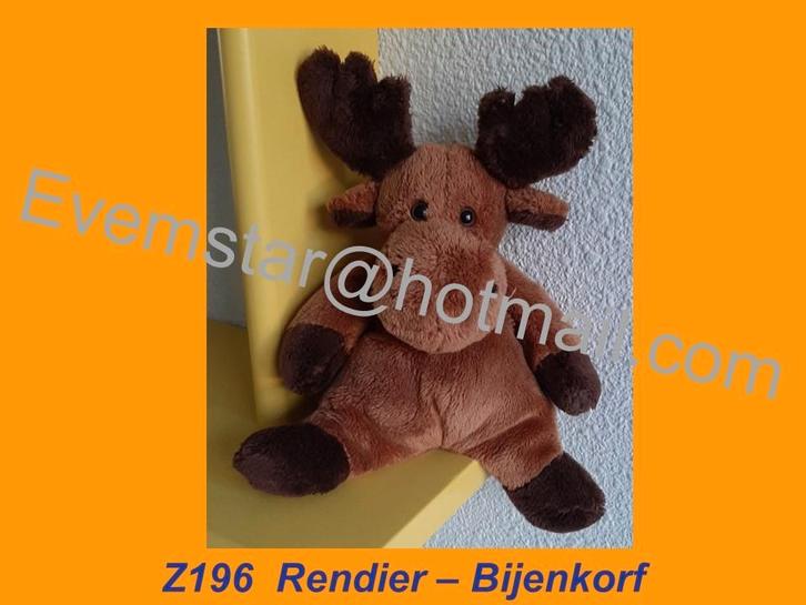 Z196 Rendier - Bijenkorf : bruin, Kinderen en Baby's, Speelgoed | Knuffels en Pluche, Zo goed als nieuw, Overige typen, Ophalen