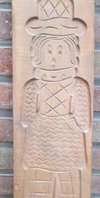 Speculoosvorm handgestoken "Man met ruitjesbroek", Antiek en Kunst, Ophalen
