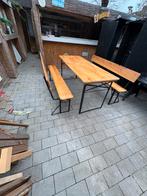 Picknick set ( biertafel), Tuin en Terras, Picknicktafels, Ophalen of Verzenden, Zo goed als nieuw, Rechthoekig, Hout