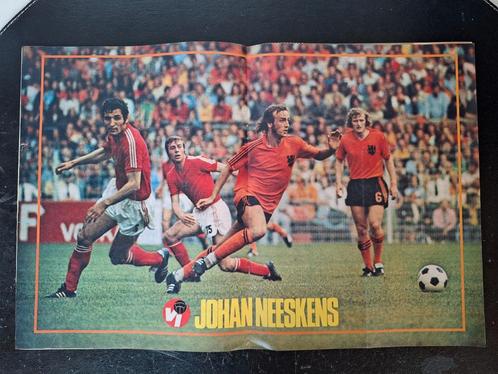 Oude poster Johan Neeskens (1976), Verzamelen, Sportartikelen en Voetbal, Zo goed als nieuw, Boek of Tijdschrift, Ajax, Ophalen of Verzenden