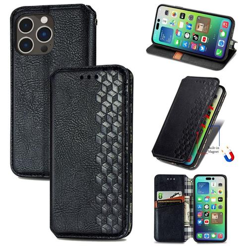 Luxe PU Lederen Wallet Case Set voor iPhone 14 Pro _ Zwart, Telecommunicatie, Mobiele telefoons | Hoesjes en Frontjes | Apple iPhone