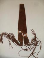 riem suede jaren 70, lengte 80 cm excl fraanjes, Ophalen of Verzenden, Zo goed als nieuw, Bruin, 80 tot 90 cm