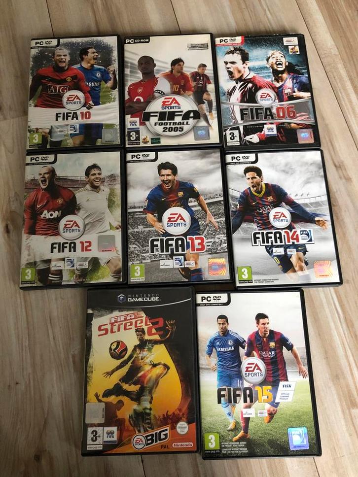 FIFA PC Games - Diverse Jaargangen, Spelcomputers en Games, Games | Pc, Gebruikt, Sport, 1 speler, Vanaf 3 jaar, Eén computer
