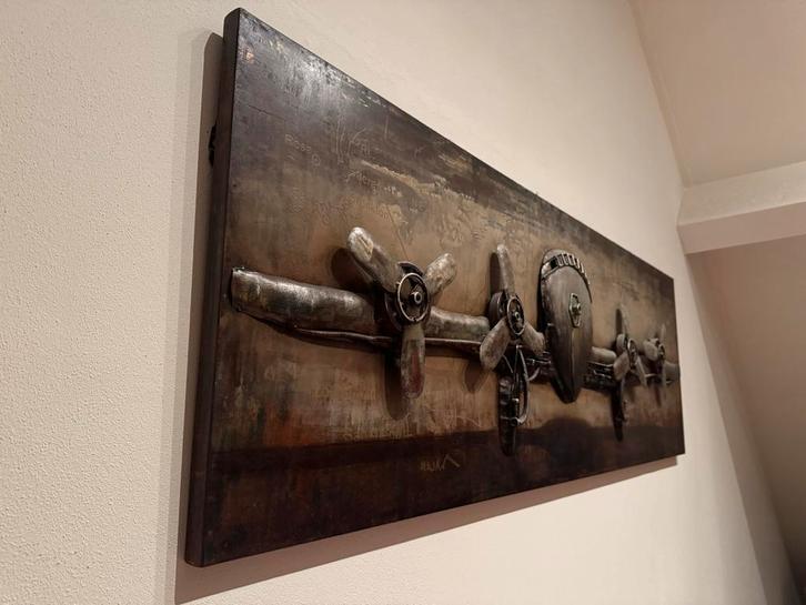Metalen 3D Schilderij - 180x60 cm - Als Nieuw, Huis en Inrichting, Woonaccessoires | Wanddecoraties, Zo goed als nieuw, Ophalen