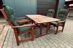 Bel Garden Hardhouten Tuinset - Tafel + 4 Stoelen, Tuin en Terras, Ophalen, Gebruikt