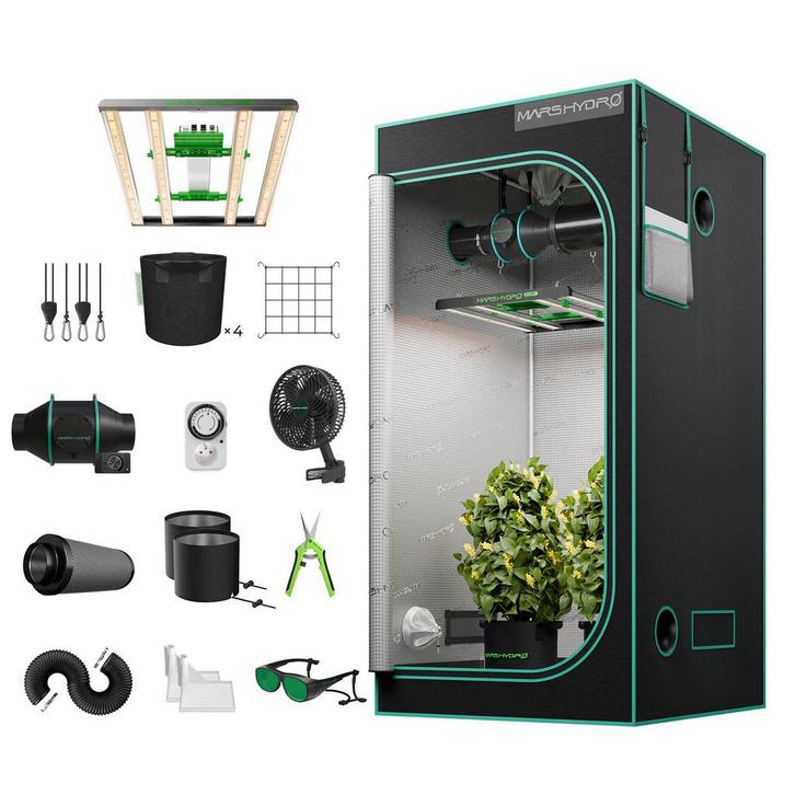 Mars Hydro FC-3000 complete LED kweek-kit + tent, Tuin en Terras, Kweekspullen, Nieuw, Kweektent, Ophalen