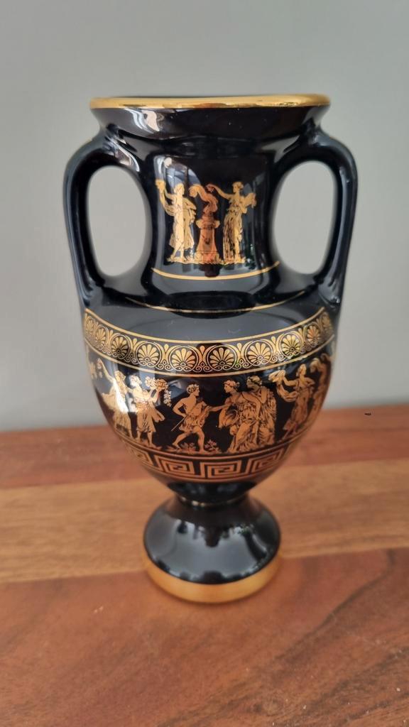 Griekse kleine vaas & Onderzetters - Griekenland, Antiek en Kunst, Antiek | Keramiek en Aardewerk, Ophalen of Verzenden