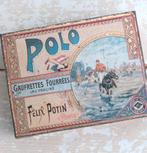 Antiek koekjesblik Félix Potin Paris “Polo” 1905/1920, Ophalen of Verzenden
