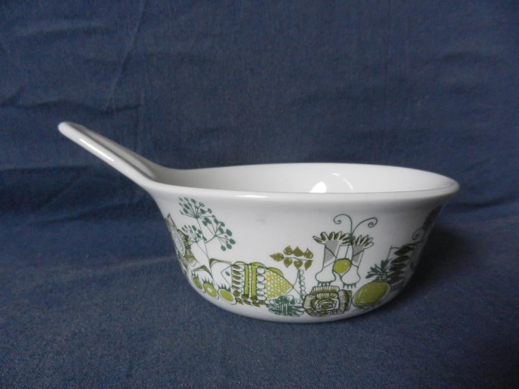 Steelpan met groen Market decor Figgjo Noorwegen Nieuwstaat, Huis en Inrichting, Keramiek, Overige typen, Nieuw, Ophalen of Verzenden