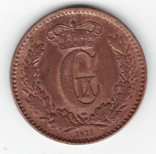 25-1283 Denemarken 1 skilling 1871, Postzegels en Munten, Munten | Europa | Niet-Euromunten, Losse munt, Overige landen, Verzenden