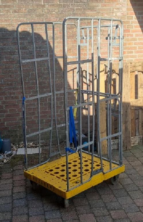 10 x stevige rolcontainers voorzien van 3 zijwanden, Doe-het-zelf en Verbouw, Transportwagens, Gebruikt, Transportkar, 100 liter of meer