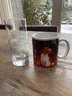 Mok en glas Welsh Springer spaniel, Ophalen of Verzenden, Overige stijlen, Kop(pen) en/of Schotel(s), Glas
