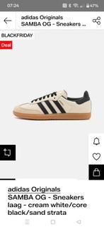 Adidas Samba OG Sneakers - Crème/Zwart, Kleding | Heren, Schoenen, Ophalen of Verzenden, Zo goed als nieuw, Wit