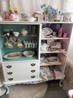 Brocante Queen Ann kast planken lades boekenkast, Ophalen