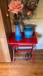 Vintage houten tafel, Ophalen, Gebruikt, 25 tot 50 cm, Rond