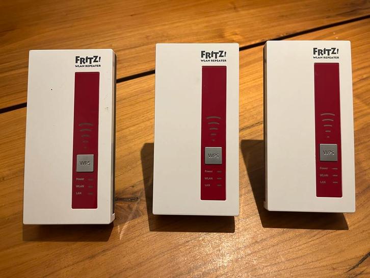 Fritz!WLAN Repeater 1750E Mesh - 3x - Topconditie!, Computers en Software, WiFi-versterkers, Zo goed als nieuw, Ophalen of Verzenden