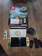 Nintendo Switch OLED Zelda Editie - Nieuwstaat!, Ophalen of Verzenden, Zo goed als nieuw, Met 2 controllers, Switch OLED