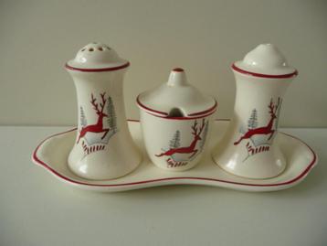PEPER - ZOUT en MOSTERDSTEL - Crown Devon, made in England beschikbaar voor biedingen