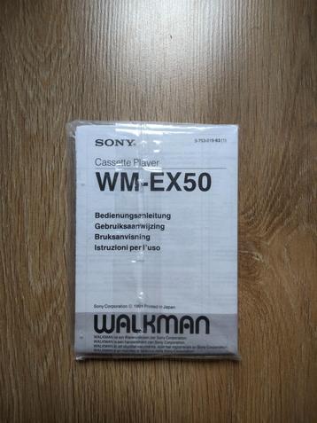 Sony WM-EX50 originele handleiding Walkman beschikbaar voor biedingen