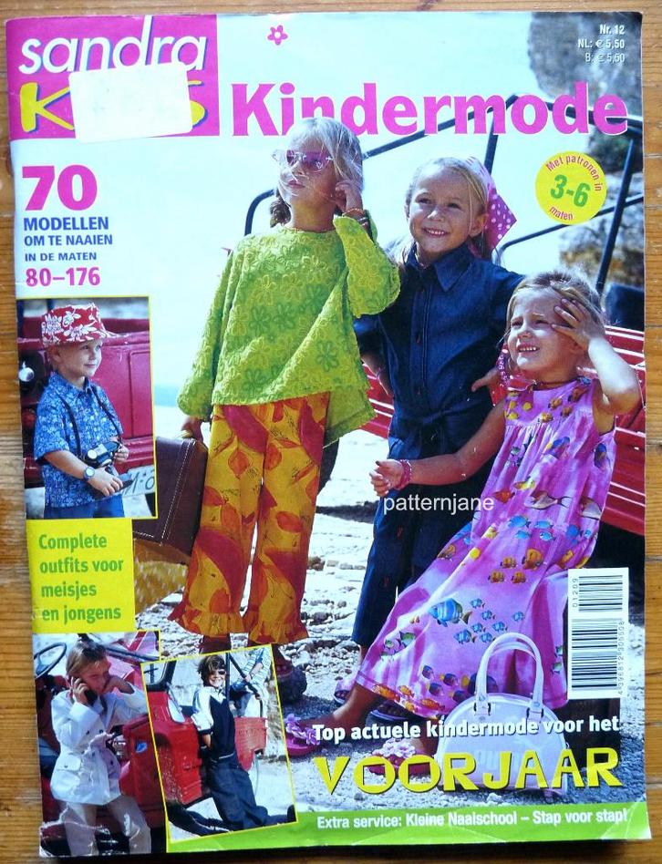 Sandra kindermode nr 12 voorjaar  *raderbladen nog vast, Hobby en Vrije tijd, Kledingpatronen, Zo goed als nieuw, Overige typen
