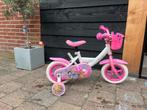 Disney prinsessen kinder fiets met zijwieltjes, Fietsen en Brommers, Ophalen, Zo goed als nieuw, Duwstang