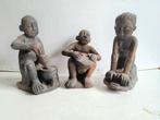 3 aardewerk terracotta beeldjes tribaal Afrika Mali Congo ?, Antiek en Kunst, Ophalen of Verzenden