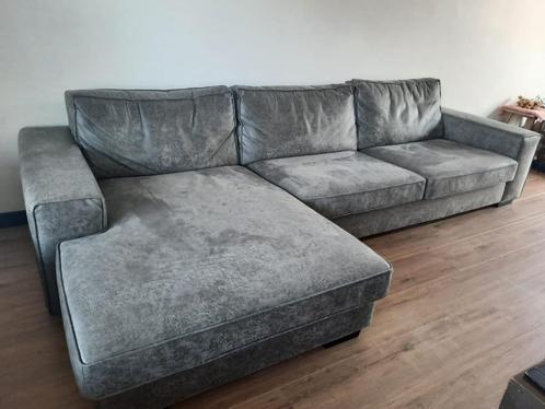 Ruime urban sofa lounge bank, Huis en Inrichting, Banken | Sofa's en Chaises Longues, Zo goed als nieuw, Leer, Ophalen