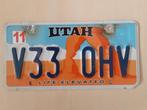 Kentekenplaat Utah Amerika usa., Verzamelen, Ophalen of Verzenden, Gebruikt, Auto's