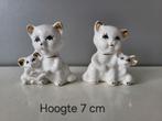 2 vintage / retro kattenbeeldjes / poezenbeeldjes goud, Ophalen of Verzenden, Zo goed als nieuw, Dier