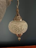 Oosterse Hanglamp met Mozaïek, Huis en Inrichting, Lampen | Hanglampen, Ophalen of Verzenden, Zo goed als nieuw, Glas, 50 tot 75 cm