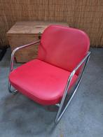 Vintage buizenframe schommelstoel, Huis en Inrichting, Fauteuils, Ophalen, Gebruikt, 75 tot 100 cm, 50 tot 75 cm