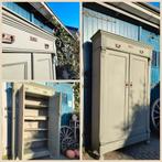 Vintage brocante kast eucalyptus groen, Ophalen