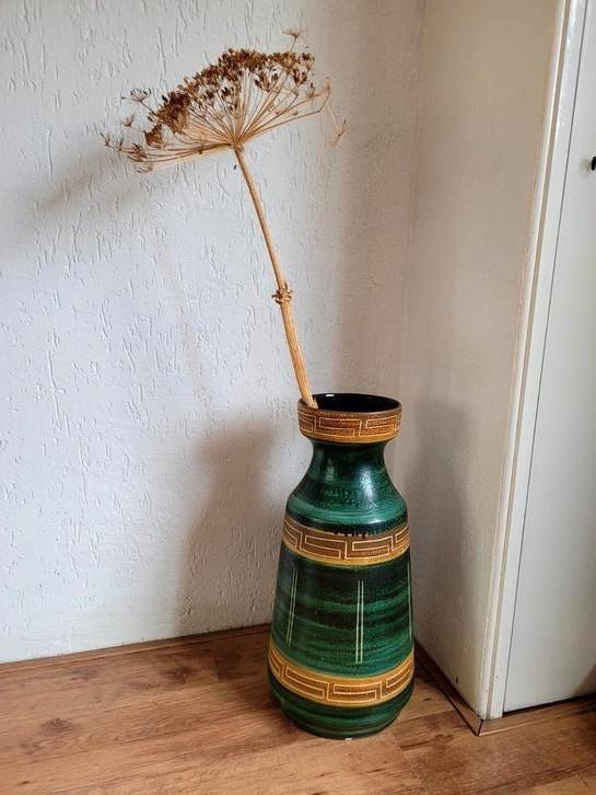 West Germany vloervaas, Huis en Inrichting, Woonaccessoires | Vazen, Zo goed als nieuw, Overige kleuren, 50 tot 75 cm, Aardewerk of Porselein