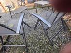 Te koop 4 kettler tuin stoelen metaal inklapbaar, Ophalen of Verzenden, Rvs, 4 zitplaatsen
