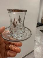 12 x theeglazen + onderzetters, Huis en Inrichting, Ophalen, Gebruikt