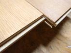 Eiken multiplank vloer 28 m2 19 mm dik, Ophalen, Gebruikt, Vloerdelen of -planken, 10 m² of meer