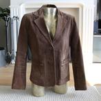 Bruine Suede LIV Jas (Maat 38) € 30,-, Kleding | Dames, Jassen | Winter, Maat 38/40 (M), Bruin, Ophalen of Verzenden, Zo goed als nieuw