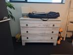 Kommode hout white wash, Ophalen, Gebruikt, 50 tot 70 cm, 100 cm of meer