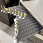 Vintage ladekast met 14 kleine laadjes voor opslag dia`s, Ophalen, Minder dan 50 cm, Gebruikt, 5 laden of meer