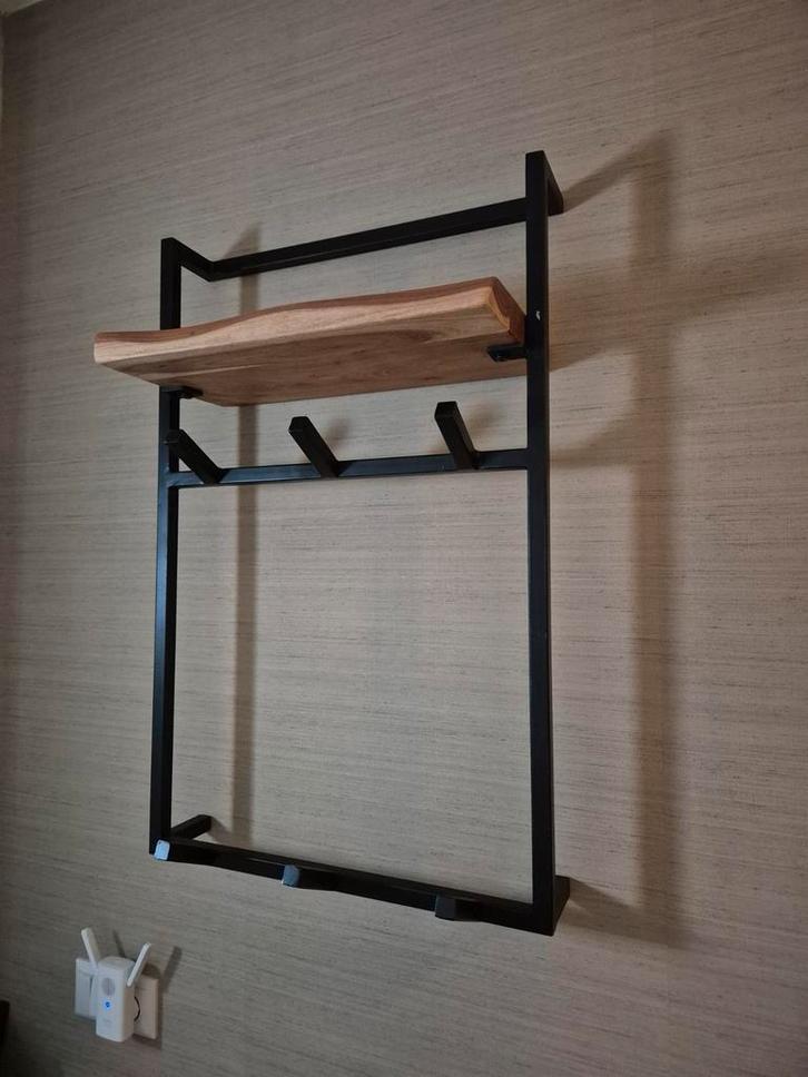 Wandkapstok Sfeer - Hout & Metaal, Huis en Inrichting, Woonaccessoires | Kapstokken, Zo goed als nieuw, Wandkapstok, Minder dan 100 cm