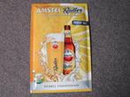 AMSTEL BIER BLIKKEN RECLAMEBORD, Verzamelen, Biermerken, Ophalen, Zo goed als nieuw, Reclamebord, Plaat of Schild, Amstel