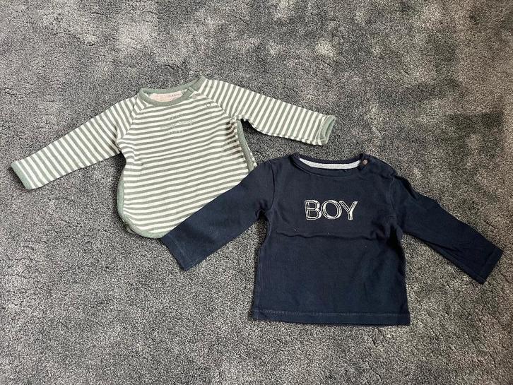 Twee shirtjes Noppies maat 62, Kinderen en Baby's, Babykleding | Maat 62, Zo goed als nieuw, Jongetje, Shirtje of Longsleeve, Ophalen of Verzenden